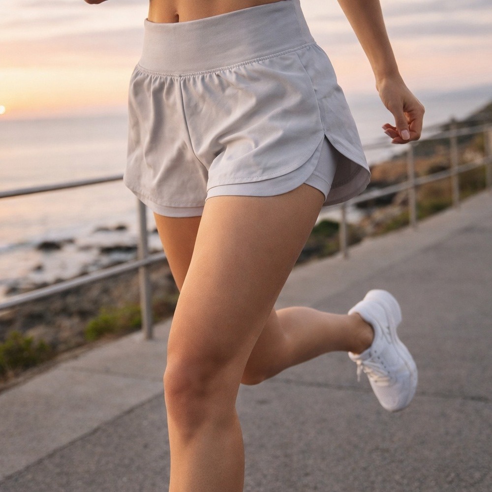 CALIA by Carrie Underwood "Kick‎ It Up" Performance Running Shorts M Grey Shorty
